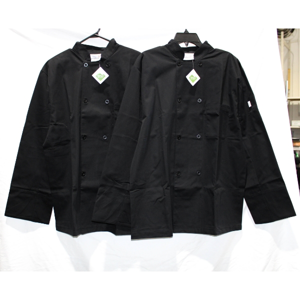 2 NEW CHEFWEAR BLACKWOOD CHEF'S COAT - MED
