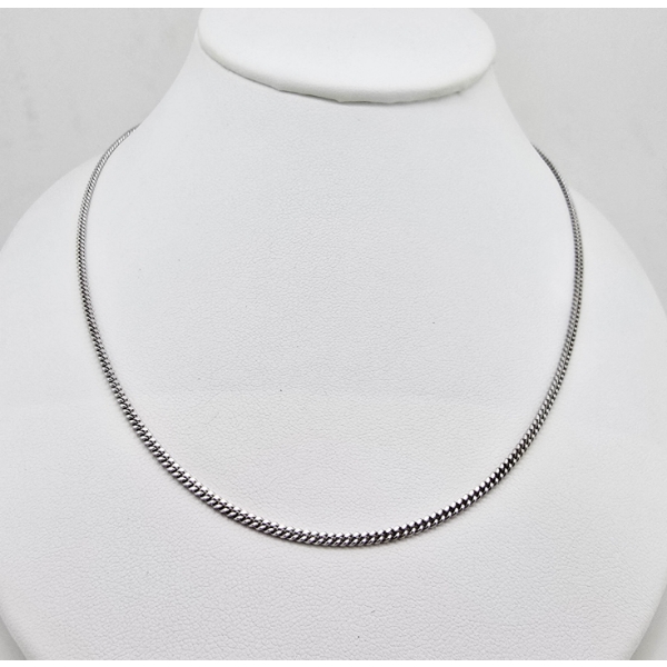 10K WHITE GOLD 18" NECKLACE