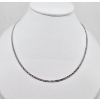 Image 1 : 10K WHITE GOLD 18" NECKLACE