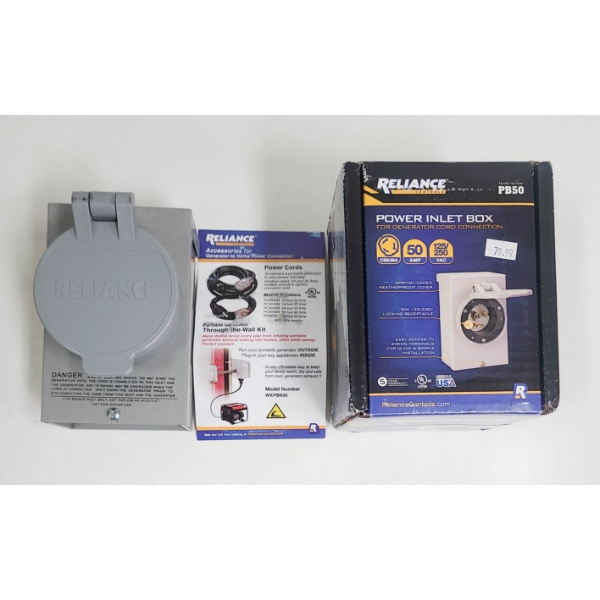 RELIANCE POWER INLET BOX MODEL PB50