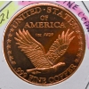 Image 1 : 1OZ. OF .999 FINE COPPER EAGLE COIN