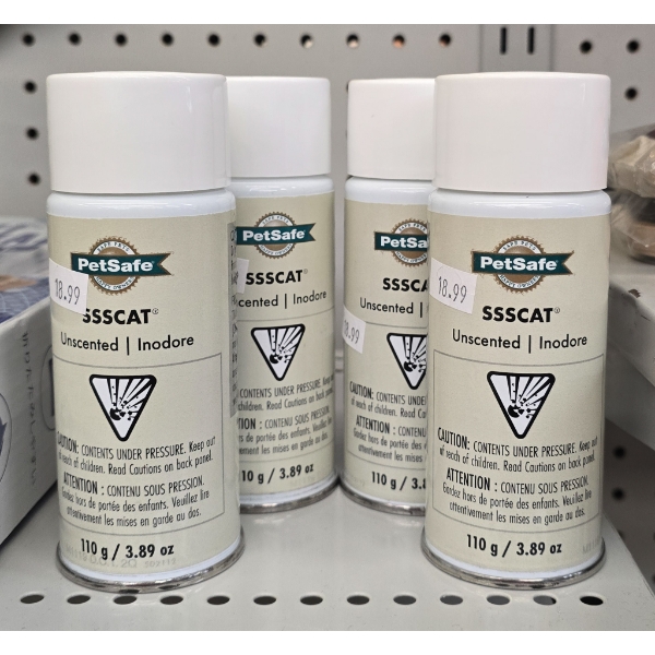4 CANS PETSAFE SSSCAT UNSCENTED 110G PER