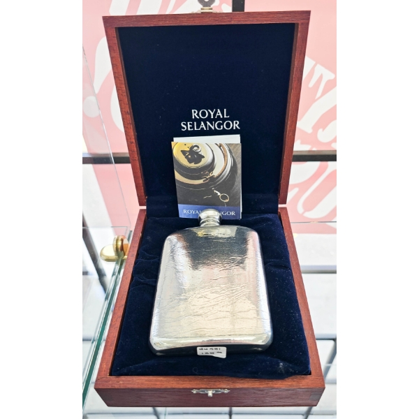 5 OZ NEW ELEPHANT SKIN FINISH ROYAL SELANGOR FLASK
