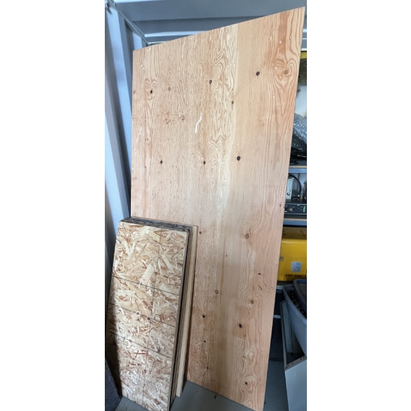 2 X 3/4” PLYWOOD SHEETS & 24” X 48” OSB SHEETS 