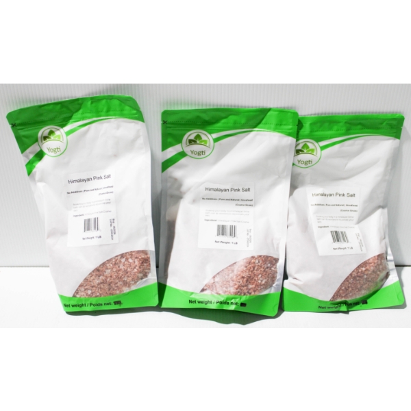 3 X 1LBS NEW YOGTI HIMALAYAN PINK SALTS