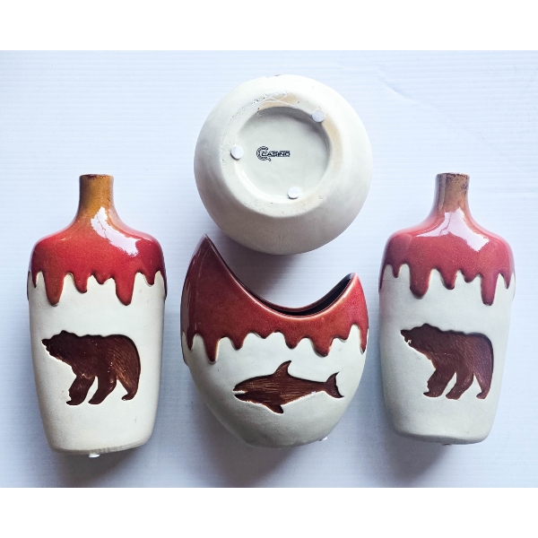 THREE VASES FROM THE QUIL CEDA CREEK CASINO