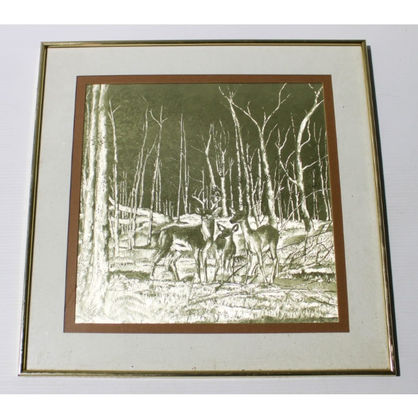 VINT. MANIFESTATIONS OPTICAL ILLUSION FOIL PRINT WALL ART