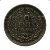 Image 1 : 1944 SILVER NETHERLAND 10 CENT COIN