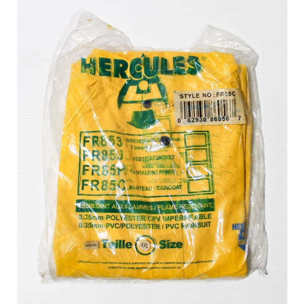 NEW HERCULES 4XL FLAME RESISTANT 3PCS RAIN SUIT