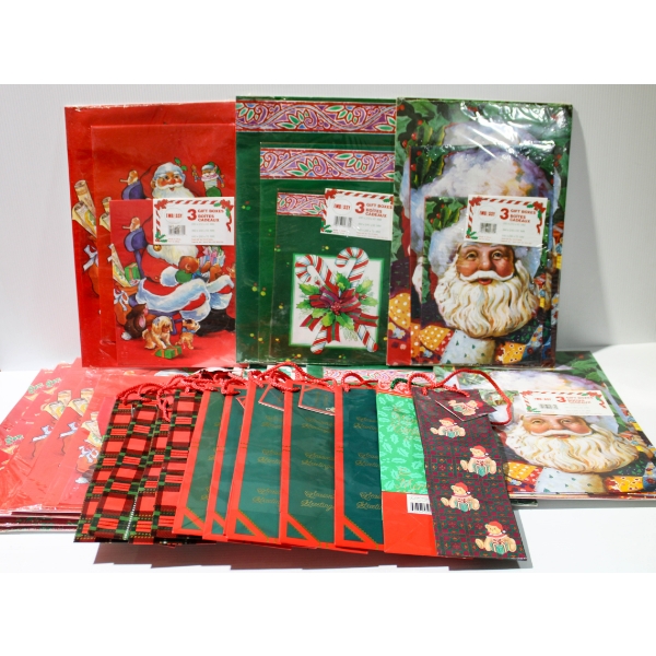 12 X 3PC CHRISTMAS HOLIDAY GIFT BOXES & LIQUOR GIFT BAGS