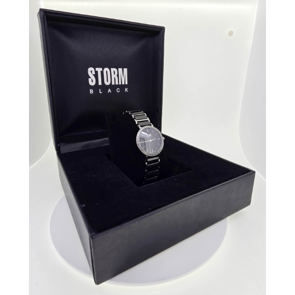 STORM BLACK / POLISHED METAL LADIES WRIST WATCH