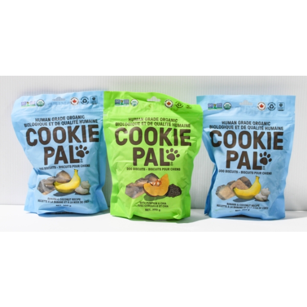 3 PKS COOKIE PAL DOG BISCUITS - HUMAN GRADE ORGANIC