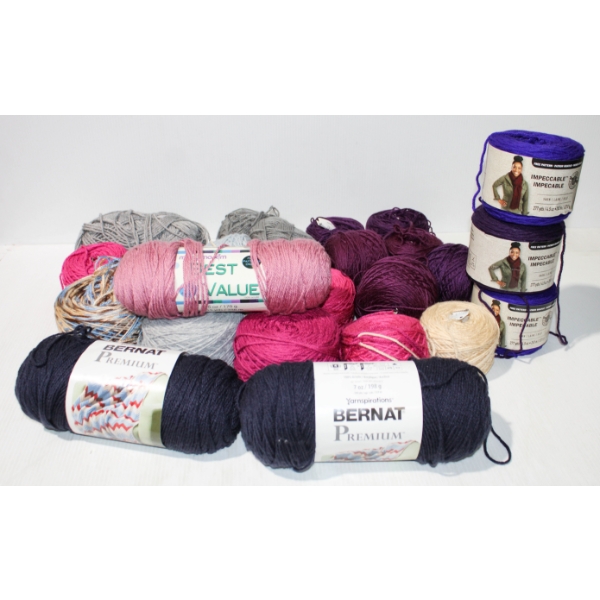 NEW & USED YARN ROLLS - BERNAT - LOOPS & THREAD