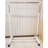 Image 1 : WHITE ADJUSTABLE ROLLING CLOTHING RACK