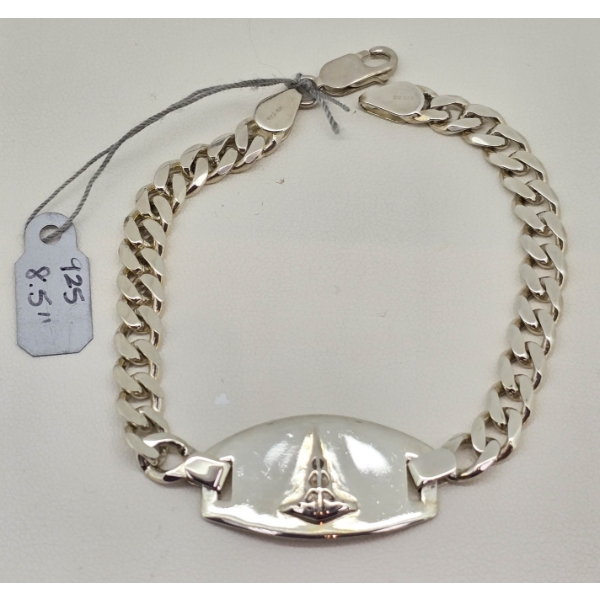 .925 SILVER MEDICAL ALERT 8.5" BRACELET