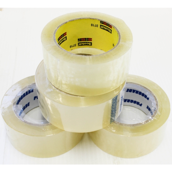 4 ROLLS OF ASSORTED BRAND CLEAR PACKING TAPE