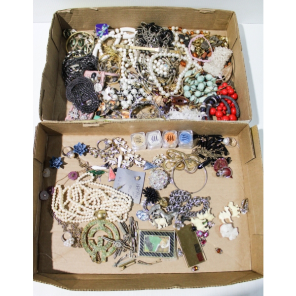 ASSORT. ESTATE COSTUME JEWELRY AND MORE