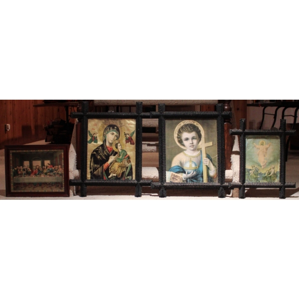 4 PC VINTAGE RELIGIOUS POLAND ART COLLECTION