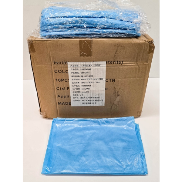 100 PC BLUE MEDICAL GOWNS