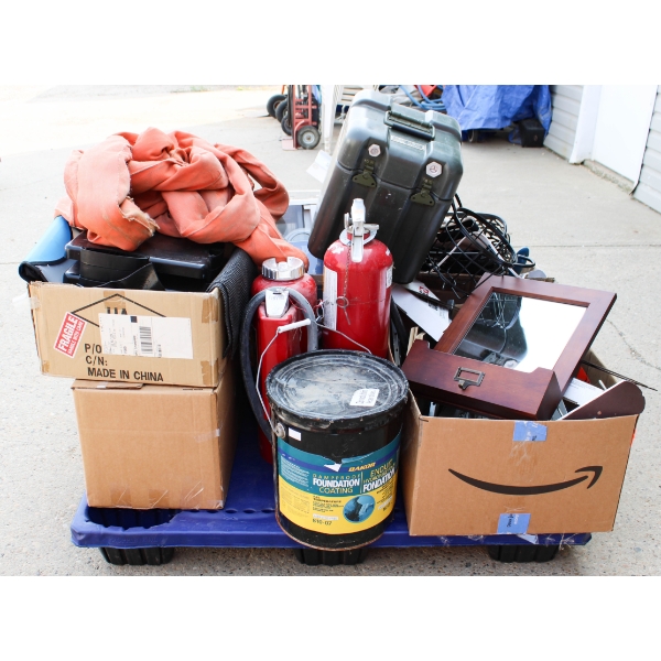 PALLET MISCELLANEOUS ESTATE - SLING - FIRE EXTINGUISERS ETC