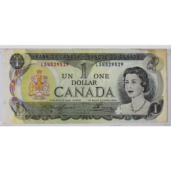 1973 RADAR SERIAL # MULTI-COLOR $1 BANKNOTE