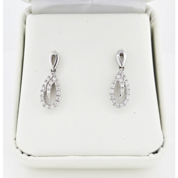 14K WHITE GOLD DIAMOND EARRINGS
