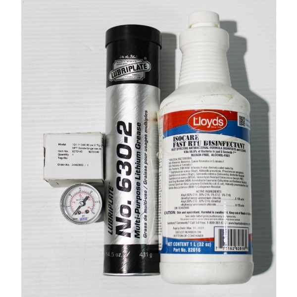 WIKA 30PSI/2. TLG 1/8 NPT GAUGE - 411G NO. 630-2 GREASE ETC.