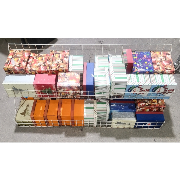 2 TIER DISPLAY RACK 4 FT L X 2 FT H W/ GIFT BOXES