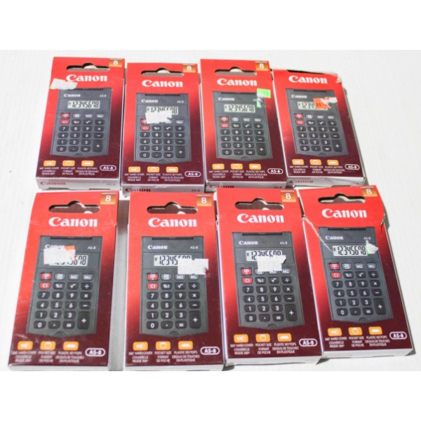 8 NEW CANON HANDHELD CALCULATORS