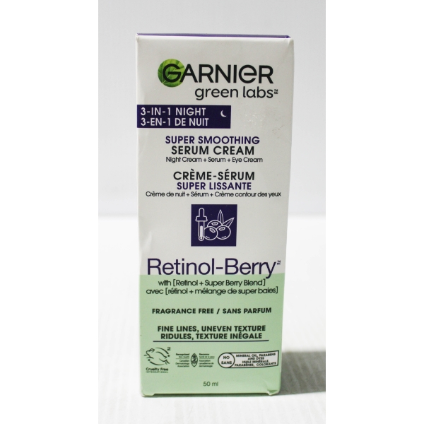 50ML GARNIER RETINOL-BERRY SUPER SMOOTHING SERUM CREAM