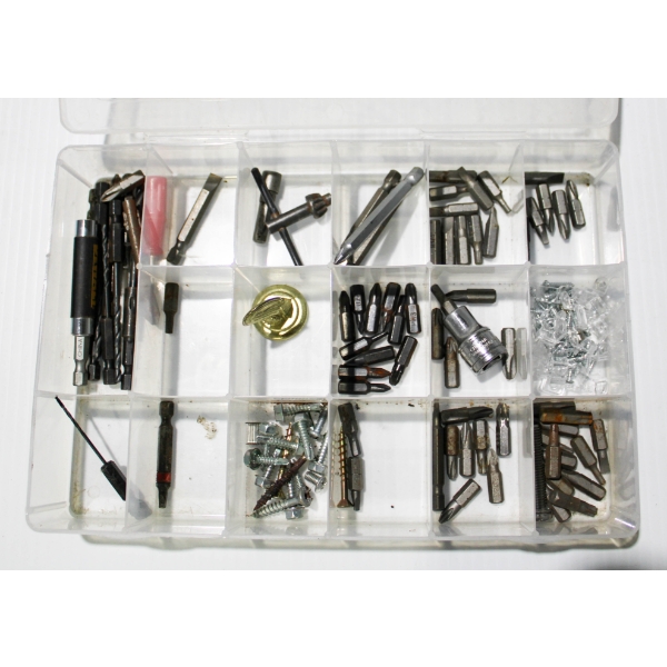 DRILL BITS ETC. W/ ORGANIZER
