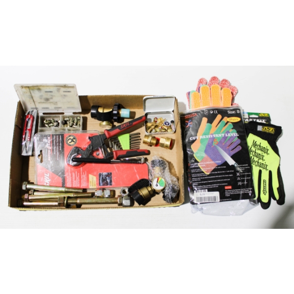 SHOP TOOLS - NEW SKIL RATCH-N-LOCK - GLOVES - PINS ETC.