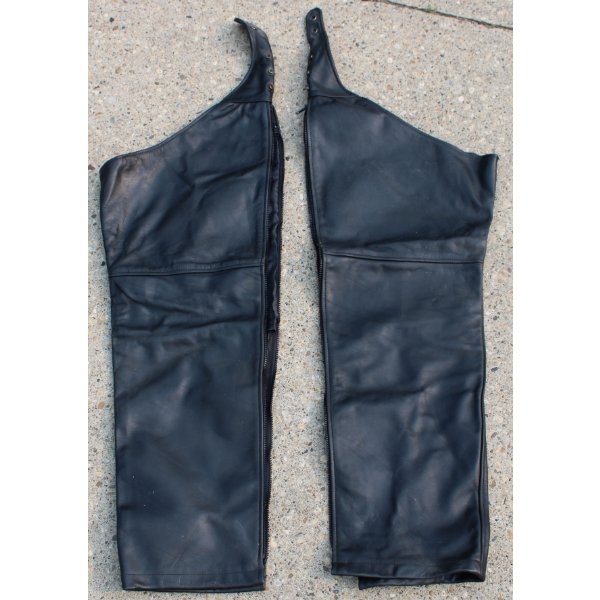 MEN'S LEATHER MOTORCYCLE CHAPS