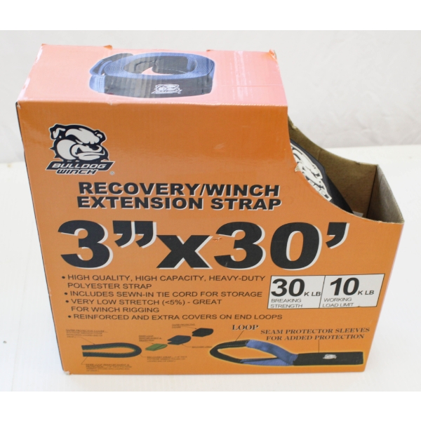 NEW BULLDOG RECOVERY SLING 3"X 30FT