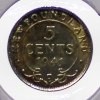 Image 1 : 1941 "E" A.U. NEWFOUNDLAND SILVER 5 CENT