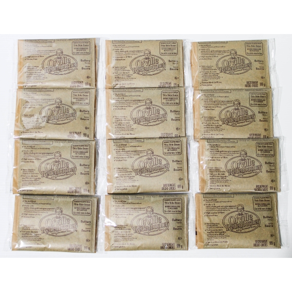 12 X 99G ORVILLE REDENBACHER BUTTERY MICROWAVE POPCORN