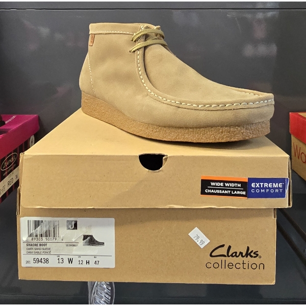 CLARKS WIDE WIDTH SIZE 13 MENS SHACRE BOOTS