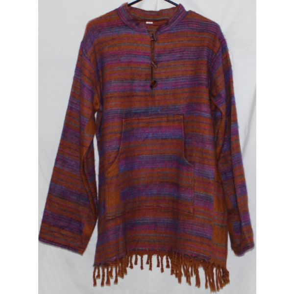 NEW UNISEX BOHO PULLOVER SHIRT - L