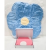 Image 1 : BLUE DAISY BUTTERFLY CRAZE PILLOW & PINK BEANBAG COVER