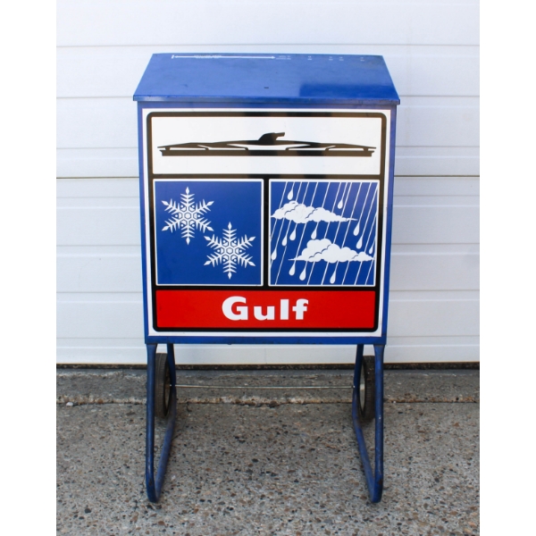 VINT. GULF WINDSHIELD WIPER SERVICE STATION CABINET