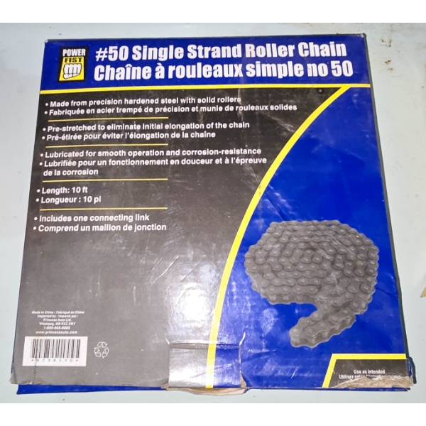 #50 SINGLE STRAND ROLLER CHAIN