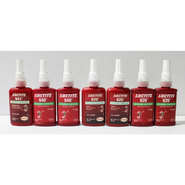 7 X 50ML LOCTITE ASST. RETAINING COMPOUND 640 620 ETC.