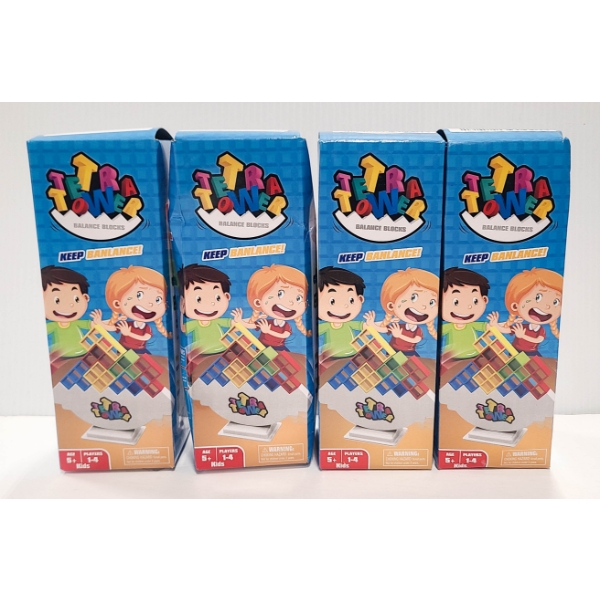 4 NEW TETRA TOWER BALANCE BLOCKS TOY