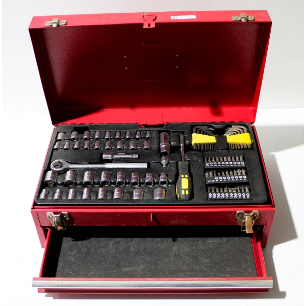 TOOL BOX W/ 84PC SOCKET & BIT SET / ALLEN WRENCHES