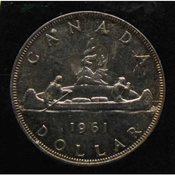 1961 "ARROWHEAD" CANADA SILVER VOYAGEUR DOLLAR