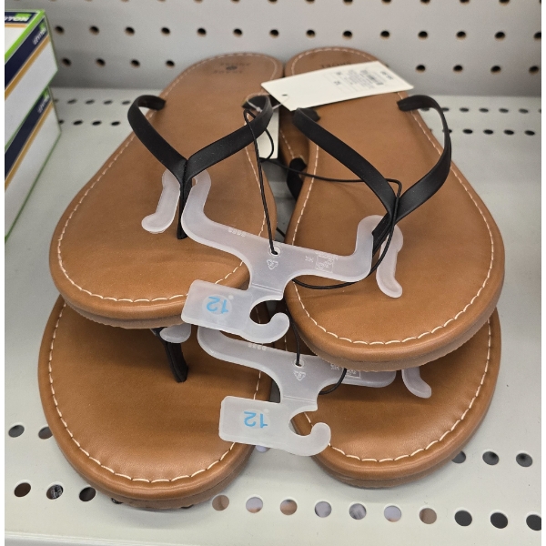 2 PAIRS SHADE & SHORE SIZE 12 SANDALS