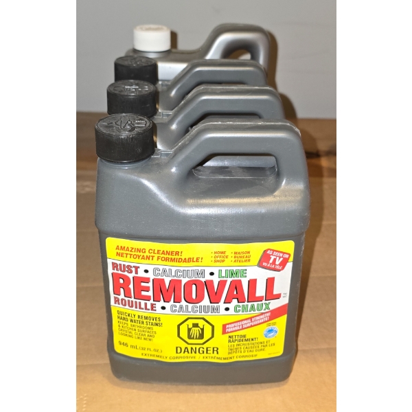 4 BOTTLES OF RUST, CALCIUM & RUST REMOVER 