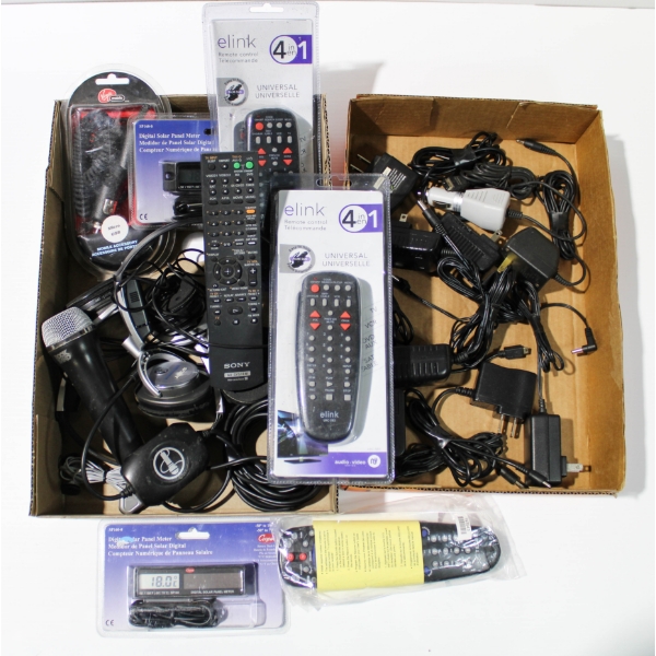 NEW UNIVERSAL TV REMOTES & ASST. CABLES ETC.