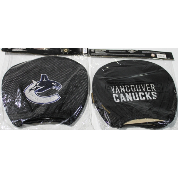 2 FANMATS NHL LICENSED HEADREST COVERS - VANCOUVER CANUCKS