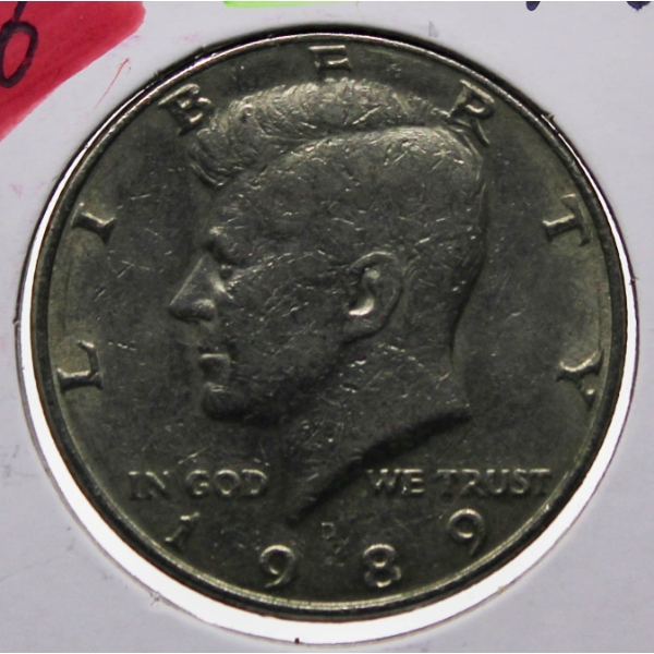 1989 USA KENNEDY LIBERTY HALF DOLLAR